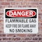 Signmission Flammable Gas Danger Sign, Plastic, 10in W x 7in L, 2PK OS-2PACK-DS-P-710-L-19366 - alternate 2